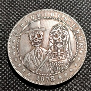 4128　アメリカ古銭　ルンペン　約38mm　イーグル　チャレンジコイン　コイン　アンティーク　ホーボー
