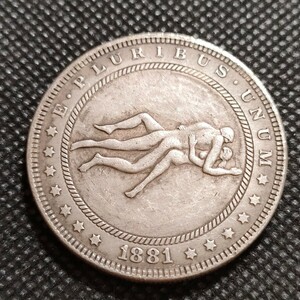 4336　アメリカ古銭　ルンペンメダル　約38mm　イーグル　チャレンジコイン　コイン　アンティーク　ホーボー