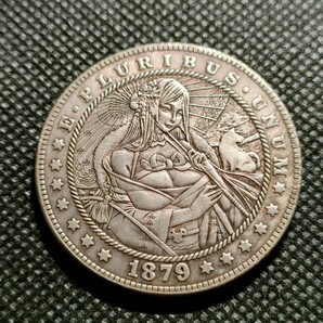 4603 アメリカ古銭 ルンペン 約38mm イーグル チャレンジコイン コイン アンティーク ホーボーの画像1