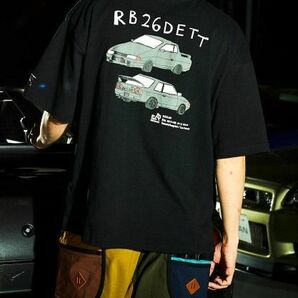 送料無料 新品 go slow caravan x NISSAN ゴースローキャラバン 日産自動車 スカイライン GT-R NISMO ビッグシルエット Tシャツ 黒 3 Mの画像7