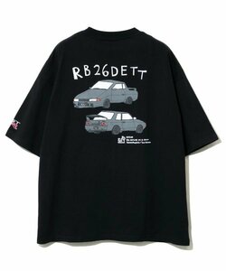 送料無料 新品 go slow caravan x NISSAN ゴースローキャラバン 日産自動車 スカイライン GT-R NISMO ビッグシルエット Tシャツ 黒 3 M