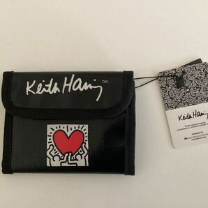 Keith Haring(キースヘリング)折り財布 /ウォレット/ブラックの画像1