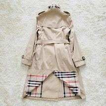  美品 現行品 大きいサイズ44 BURBERRY LONDON ENGLAND バーバリーロンドンイングランド ケンジントン ロング ベージュ メガチェック _画像6