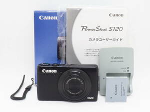 ■美品■ キヤノン Canon PowerShot S120 ブラック 《 開放値F1.8 スレ少 付属品 元箱 》 #150711765