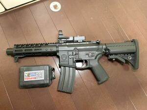 送料無料 M4電動ガン(G&P)MAGPULメタルレシーバーDSGカスタム バトン電子トリガー