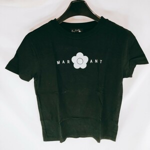 【美品】MARY QUANT マリークワント 半袖シャツ サイズM 半袖シャツ 花柄 ブラック 無地 半袖Tシャツ 上着 トップス レトロ 衣類 A-11