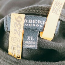 【美品】BURBERRY LONDON バーバリー ロンドン 半袖Tシャツ サイズXL ロゴ ブラック 黒 チェック トップス カットソー A-10_画像7