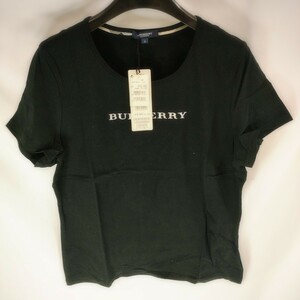 【タグ付き 未使用】BURBERRY LONDON バーバリー ロンドン 半袖Tシャツ サイズ5 ロゴ ブラック 黒 無地 トップス カットソー 衣類 A-10