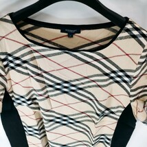 【美品】BURBERRY LONDON バーバリー ロンドン 半袖Tシャツ サイズ15 ロゴ ベージュ チェック トップス シャツ カットソー 衣類 A-4_画像2