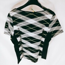 【美品】BURBERRY LONDON バーバリー ロンドン 半袖Tシャツ サイズ13 ロゴ ブラック チェック トップス シャツ カットソー 衣類 A-4_画像4
