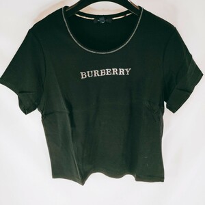 【タグ付き 未使用】BURBERRY LONDON バーバリー ロンドン 半袖Tシャツ サイズ5 無地 ロゴ ブラック トップス カットソー 衣類 服 A-4