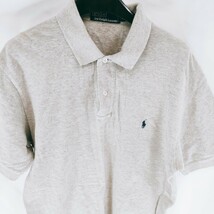 Polo by Ralph Lauren ポロバイラルフローレン 半袖Tシャツ ポロシャツ サイズL シンプル グレー トップス カットソー A-10_画像2