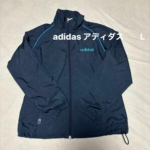 adidas アディダス　レディース　ウィンドブレーカー　ネイビー　L