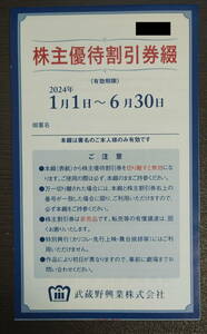 １冊（8枚）　武蔵野興業★送料無料★株主優待割引券　シネマカリテ　新宿武蔵野館　映画