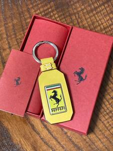 フェラーリ FERRARI 純正 レザー 七宝焼 キーホルダー　新品未使用 絶版品