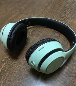 ★【グリーン】 Bluetoothヘッドホン ワイヤレス 密閉型 オーバーイヤーヘッドホン マイク内蔵 高音質 折りたたみ式 着脱式 有線無線兼用 