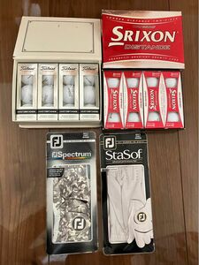 ゴルフボール【SRIXON】、【TITLIST】＆手袋【フットジョイ.ＦＪ】セット