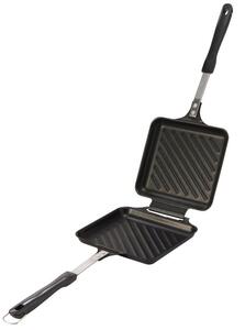  hot sandwich toaster Sand wichi outdoor camp BBQ fry pan . fire morning meal cooking 