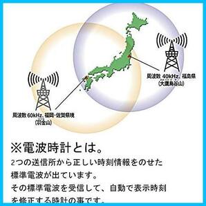 ★ホワイト★ () 目覚まし時計 電波時計 温度計 湿度計付き フィットウェーブスマート 白 77×120×54mm 8RZ166SR03の画像5