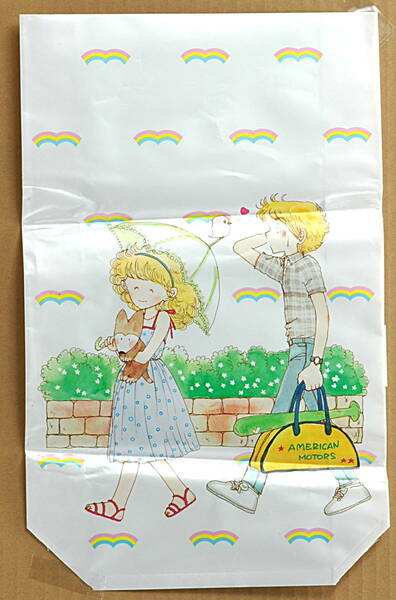[Vintage] [New] [Delivery Free]1980s Ribbon Issued Mutsu Ako Gazette Bag りぼん 陸奥 A子 ガゼット袋（ビニール小物入れ）[tag5505]