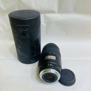 【H8322OR】 1円～ Canon キャノン カメラレンズ IMAGE STABILIZER ULTRASONIC ZOOM LENS EF 75-300mm 1:4-5.6 IS ケース付き