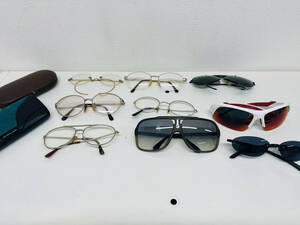 【BF-6681a】【１円～】サングラス 眼鏡 メガネ 9点セット ドライブ スポーツ 運転 アウトドア 箱付きあり 破損品あり 現状品