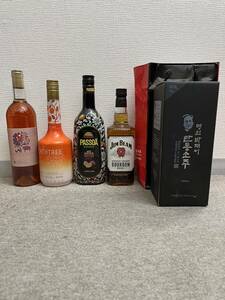 【MC3362YR】1円スタート お酒おまとめ 5点 JIMBEAM PASSOA PEACHTREE Campbell Early Rose 安東焼酎 外国酒 ウィスキー 果実酒 リキュール