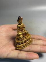 旧家から 仏教美術 仏像 古銅鍍金 中国古玩 茶道具 銅器 古美術品 中国美術 中国唐物 香道具_画像2