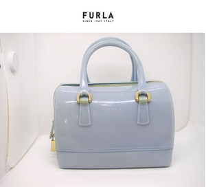 FURLA（フルラ）CANDYBAG　キャンディバック　ショルダーバック　ミニバック　バック　ブルー　ミドルサイズ