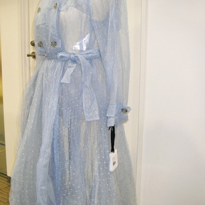 REDVALENTINO（レッド・ヴァレンティノ）ウィメンズ レースドレス ワンピース 春物 水色 フリーサイズの画像3