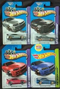 Hot Wheels Nissan Skyline GT-R (R34) 4台セット ホットウィール スカイライン