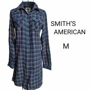 ☆SMITH’S AMERICAN☆シャツワンピース☆チェック柄☆シャツ☆薄手☆