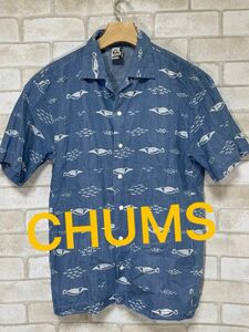 CHUMS チャムス　総柄　ブービー柄　ボタンシャツ