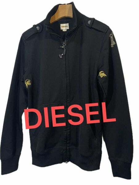 【DIESEL】ディーゼル　刺繍スカル　ジャージ　髑髏　ミリタリージャケット