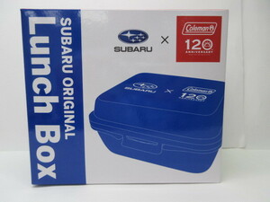 * good-looking *SUBARU xColeman120 anniversary Subaru × Coleman * collaboration lunch box * blue blue * new goods * unused goods * non-standard-sized mail postage 350 jpy 