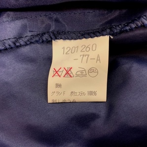 r2_2693k 新品 未使用 保管品 東京ソワール リリック 刺繍レース ビショップスリーブ ネイビー ロング ワンピース ドレス サイズ11の画像5