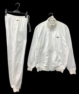 r2_2796k LACOSTE　ラコステ　ロゴワッペン　裏起毛　スウェット　セットアップ　上下セット　白　女性　サイズ42