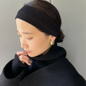 ★Deuxieme Classe【美品RIBヘアバンド ブラック】ドゥーズィエムクラスヘアアクセサリーカチューシャターバンシンプルおしゃれアレンジの画像2