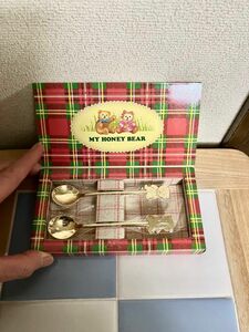 ★レア！MY HONEY BEAR ★くま 金色スプ ーン2本セット