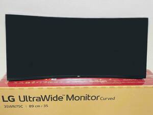 【美品】LG 35WN75C-B 35インチ曲面型大画面　ウルトラワイドモニター