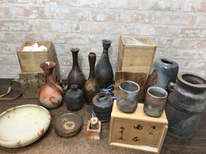 ☆中古品☆ 備前焼　花瓶　皿　湯呑　まとめ売り　松園　隆明　等