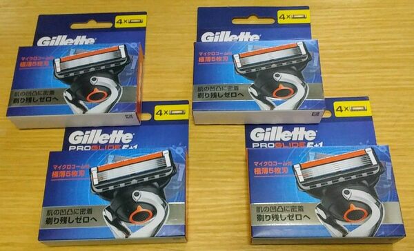 【Gillette】《PRO GLIDE5+1》「プログライド」《4個入り替刃×4個セット》新品未使用品