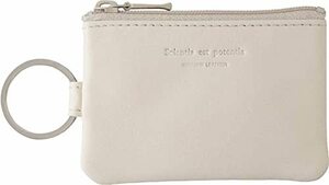  slip-on nowa-ru key pouch mini leather white NSL-1803