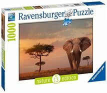 1000ピース ジグソーパズル マサイ・マラ国立公園の象 ラベンスバーガー 17208 5 カラフル_画像3