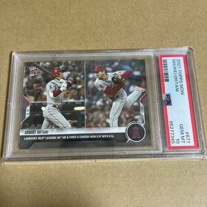 【PSA10】GEM MINT 2021 Topps Now #677 大谷翔平「日本人初シーズン40号 & キャリアハイ8回8奪三振」Shohei Ohtani PSA鑑定 MLB