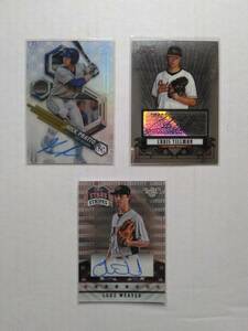 MLB　NICK PRATTO / CHRIS TILLMAN / LUKE WEAVER　直筆サインカード　3枚セット