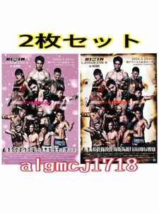 ★2枚セット★『RIZIN LANDMARK 9 in KOBE 大会ポスター■萩原京平 サトシ 中村K太郎 井上直樹 シン・ユリ RENA 武田光司 佐藤将光 UFC