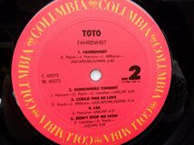 Toto「Fahrenheit」LP（12インチ）/Columbia(FC 40273)/洋楽ロック_画像2