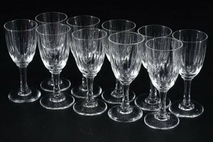 アンティーク シェリーグラス 10客セット 2 / カットガラス カクテルグラス ワイングラス