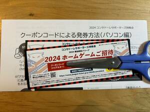 コンサドーレサポーターホームゲームご招待 ２枚１セット